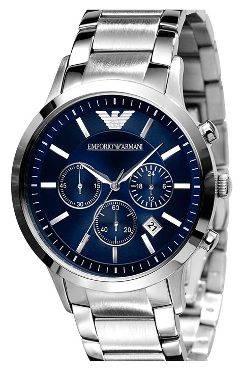 stainless steel emporio armani watch